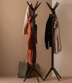 Studio Staande Kapstok - Berken - Zwart - 178x45x45