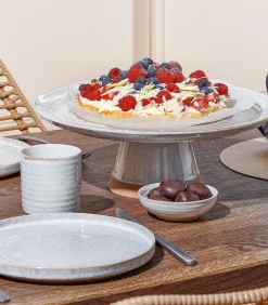 Taartplateau 33,5xH12cm beige Cameo