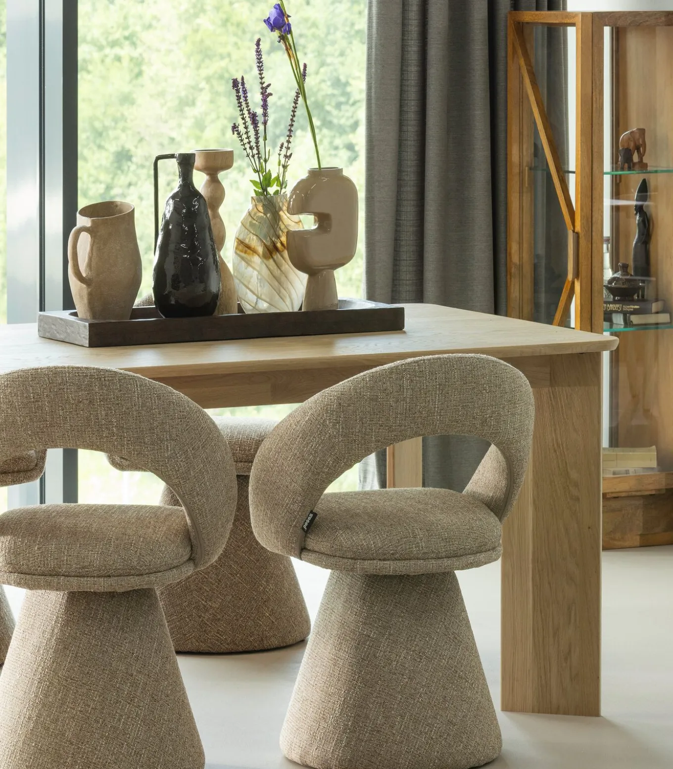 Tablo Eettafel Afgerond DL 180 cm - Eikenhout - Transparant