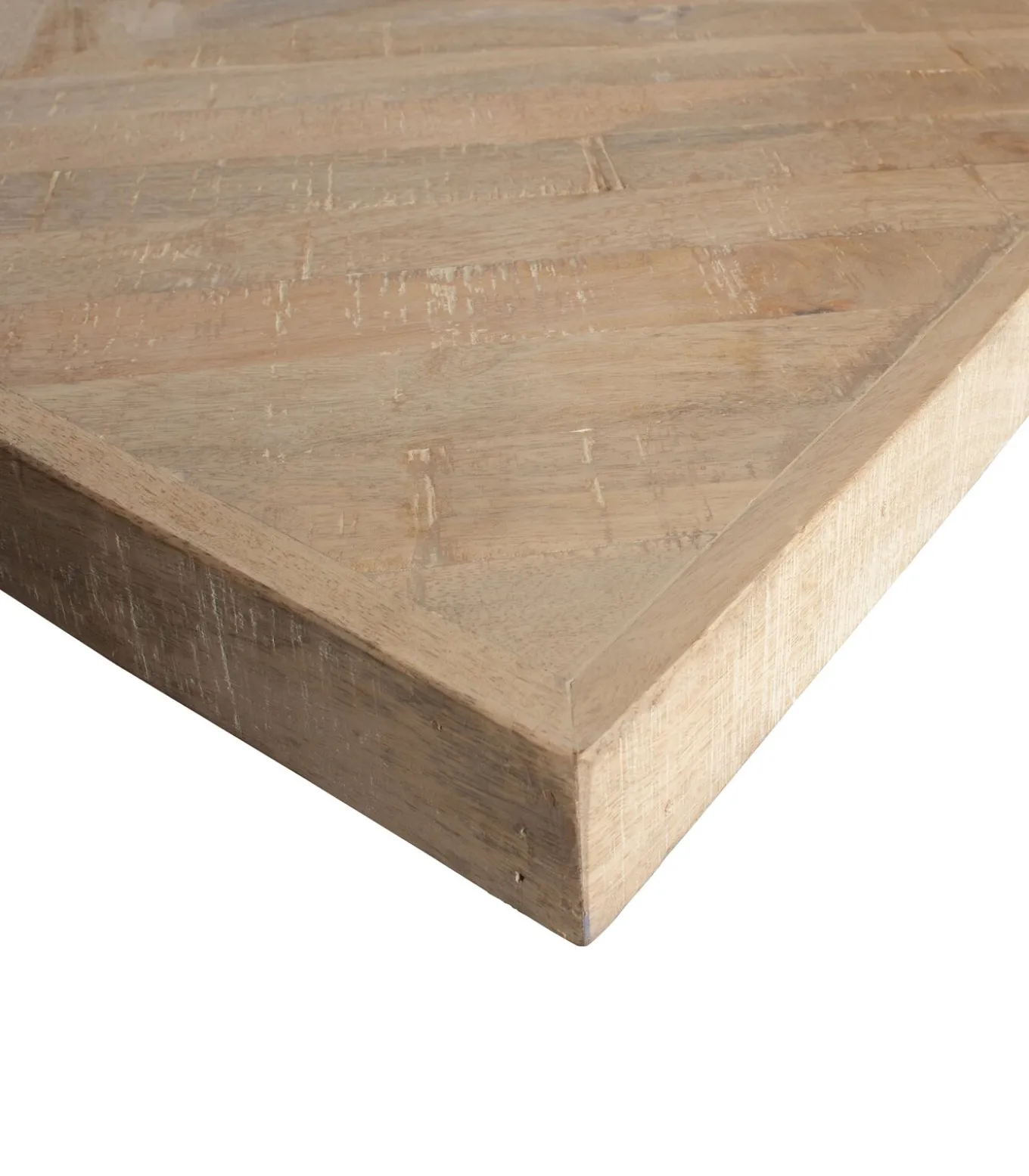 Tablo Tafelblad - Mango Visgraat - White Wash - 5,5x200x90