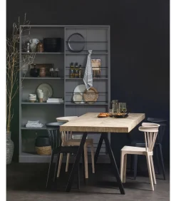 Tablo Tafelblad - Mango Visgraat - White Wash - 5,5x200x90