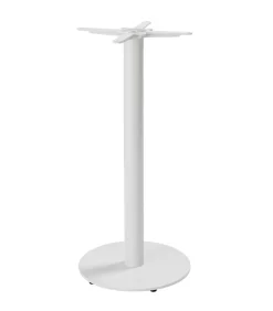 Tafel hoog rond 60 cm witte poot en terrazzo bekleding
