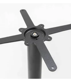 Tafel vierkante eettafel 60 cm zwarte poot en lichte houten bekleding