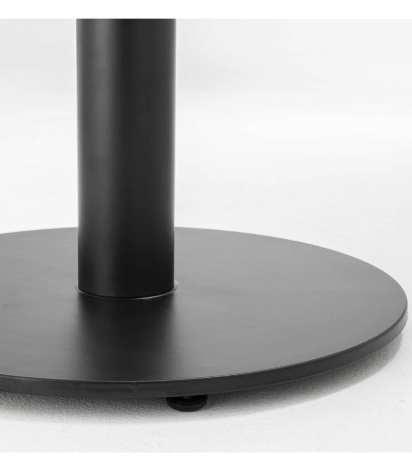 Tafel vierkante eettafel 60 cm zwarte poot en lichte houten bekleding