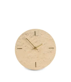 Tafelklok 20cm travertijn beige Zone