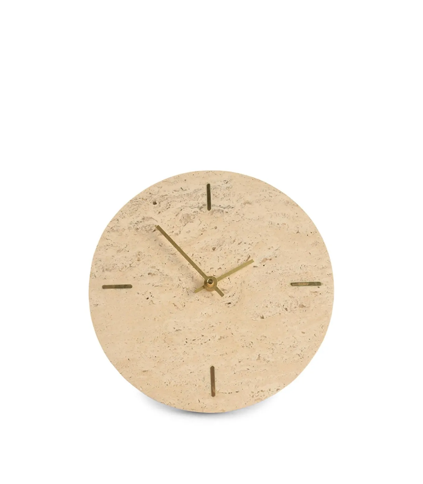 Tafelklok 20cm travertijn beige Zone