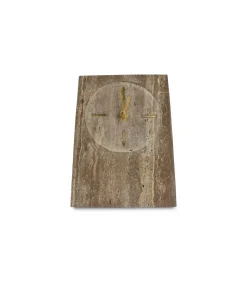 Tafelklok 16xH23,5cm travertijn grijs Zone