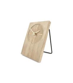 Tafelklok 16xH23,5cm travertijn beige Zone