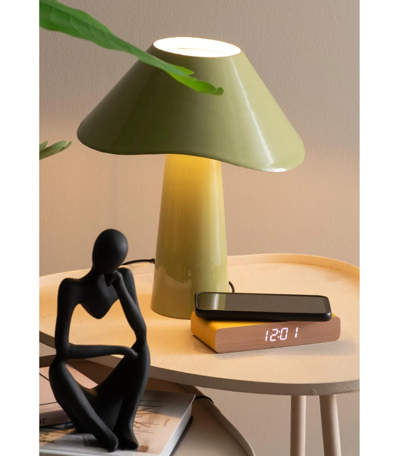 Tafellamp Ameno - Theegroen - Ø28cm