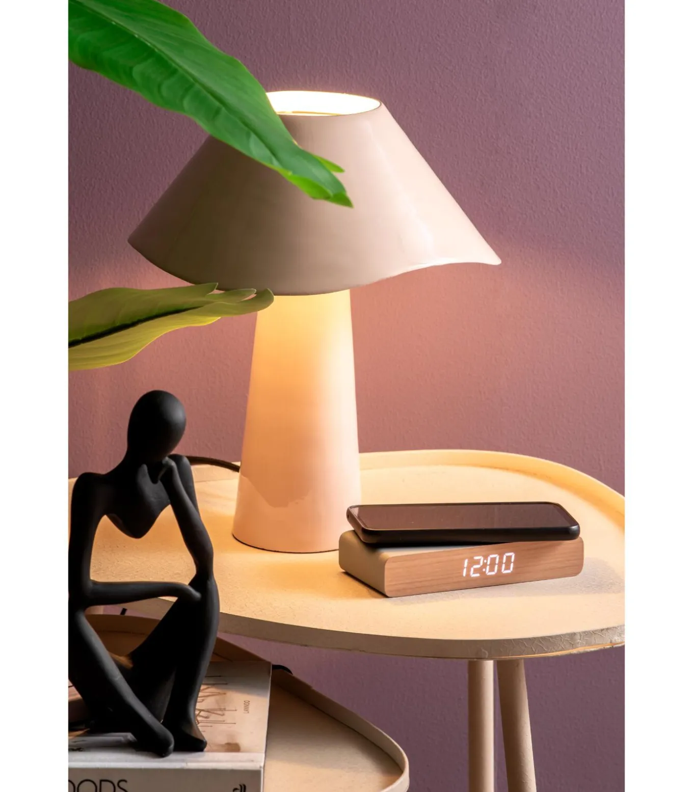 Tafellamp Ameno - Zachtroze - Ø28cm