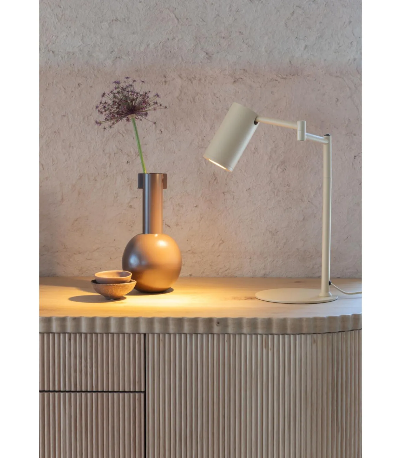 Tafellamp Bilbao - Beige - 35x20x47.5cm