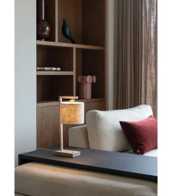 Tafellamp Boston - Bruin - 17x18x44cm