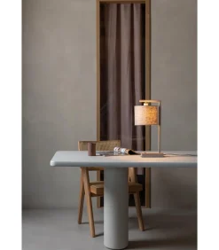 Tafellamp Boston - Bruin - 17x18x44cm