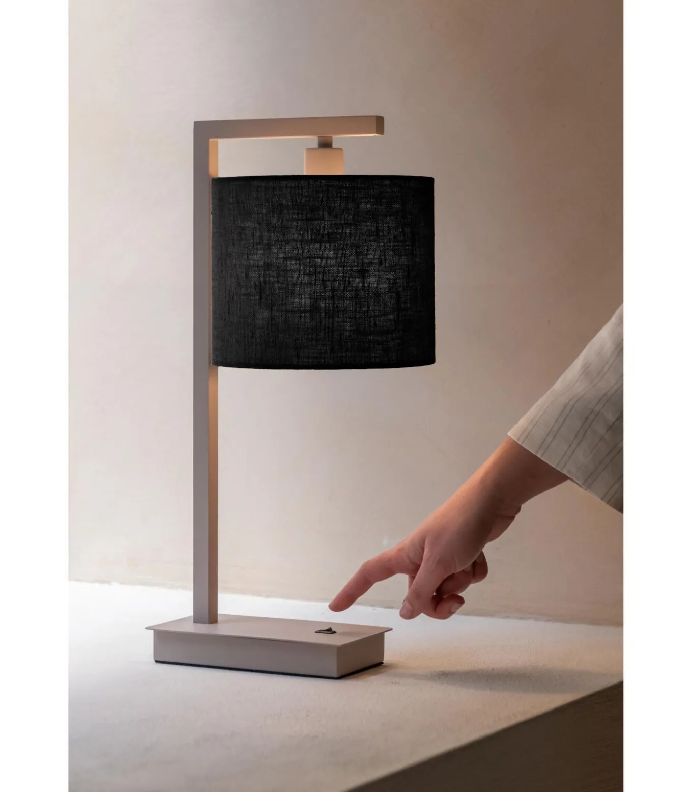 Tafellamp Boston - Bruin - 17x18x44cm