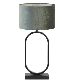 Tafellamp Jamiri/Gemstone - Zwart/Antraciet - Ø30x67cm
