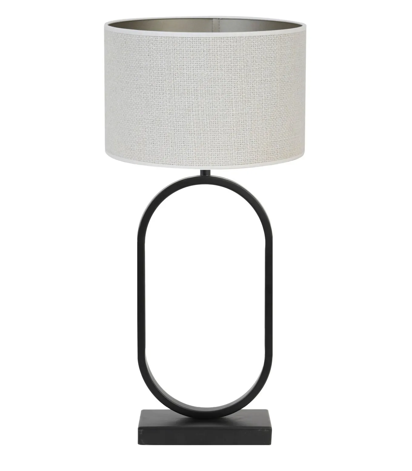 Tafellamp Jamiri/Saverna - Zwart/Eiwit - Ø30x67cm