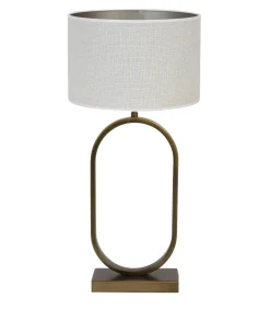 Tafellamp Jamiri/Saverna - Ant, Brons/Eiwit - Ø30x67cm