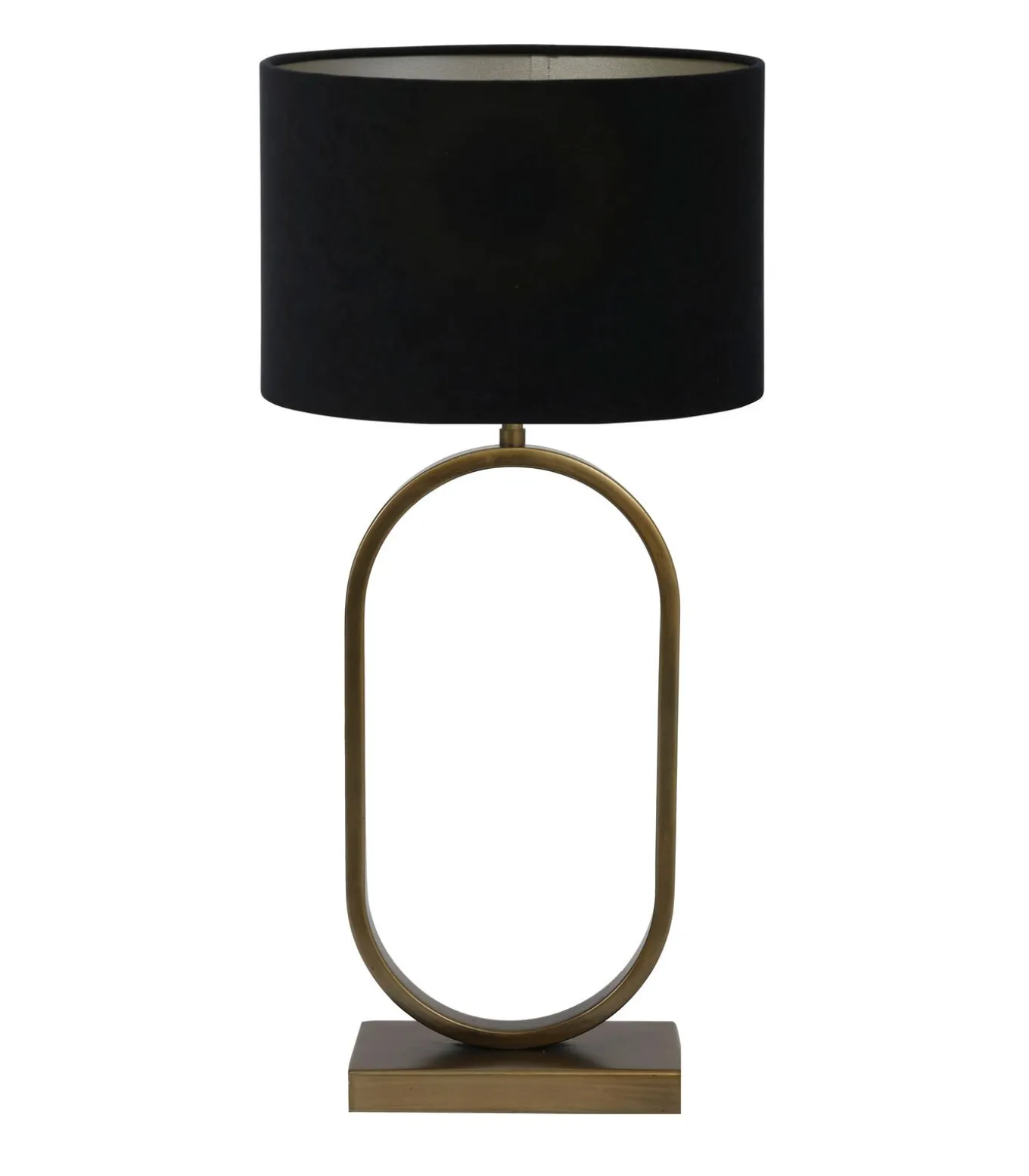 Tafellamp Jamiri/Velours - Ant, Brons/Zwart - Ø30x67cm