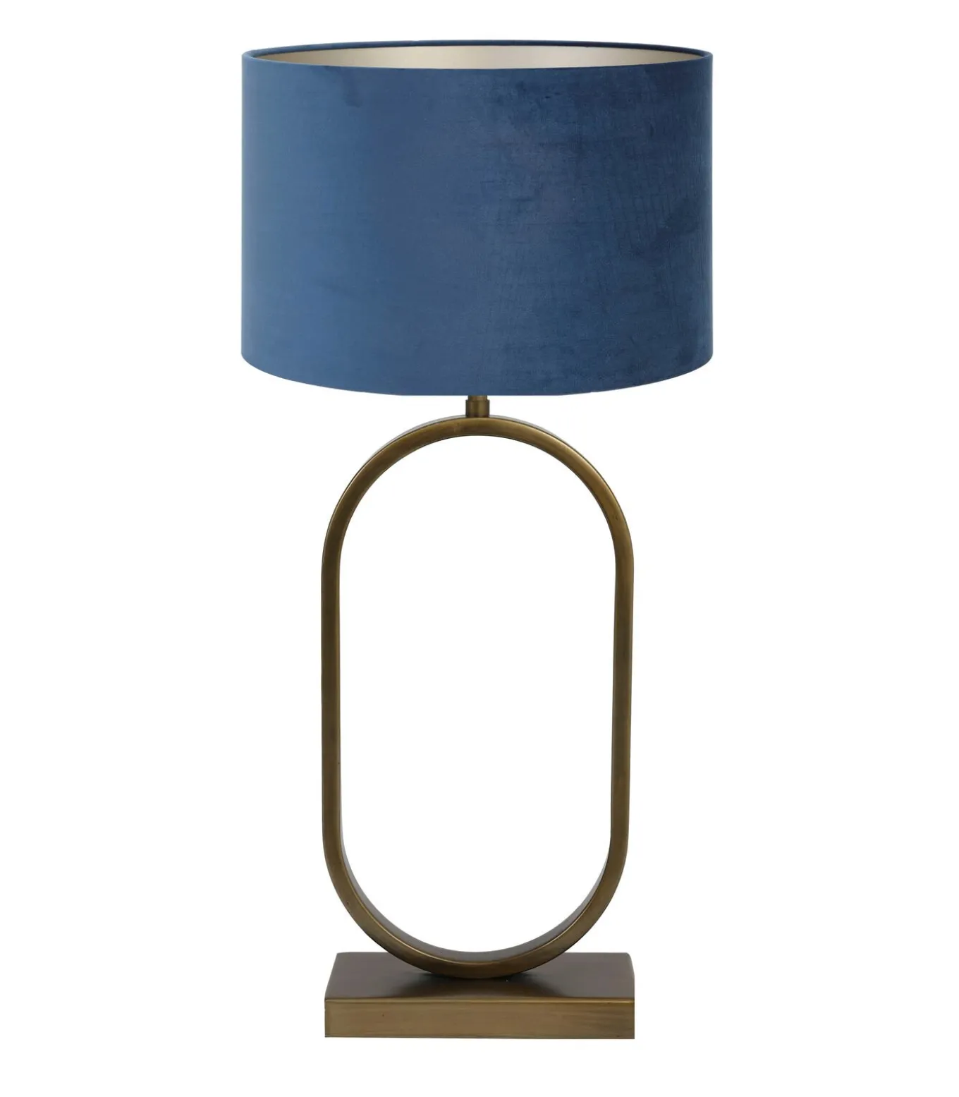 Tafellamp Jamiri/Velours - Ant, Brons/Petrol - Ø30x67cm