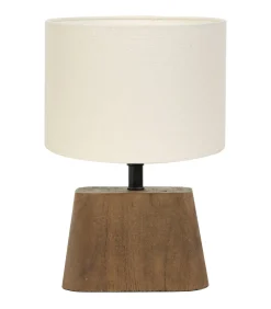 Tafellamp Kardan/Livigno - Hout/Eiwit - Ø20x29cm