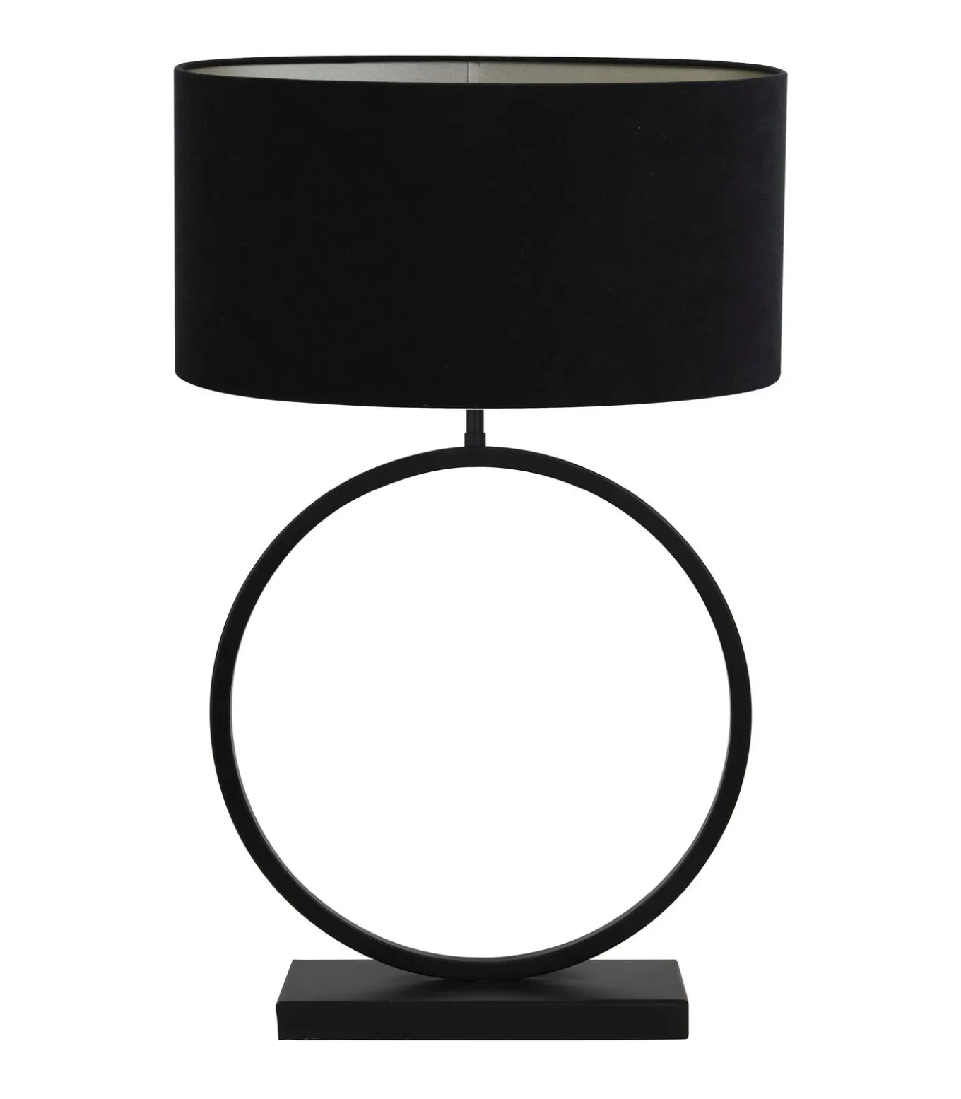 Tafellamp Liva/Velours Ovaal - Zwart/Zwart - Ø21x70,5cm