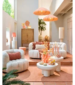 Tafellamp Musaby - Zachtroze - Ø25cm