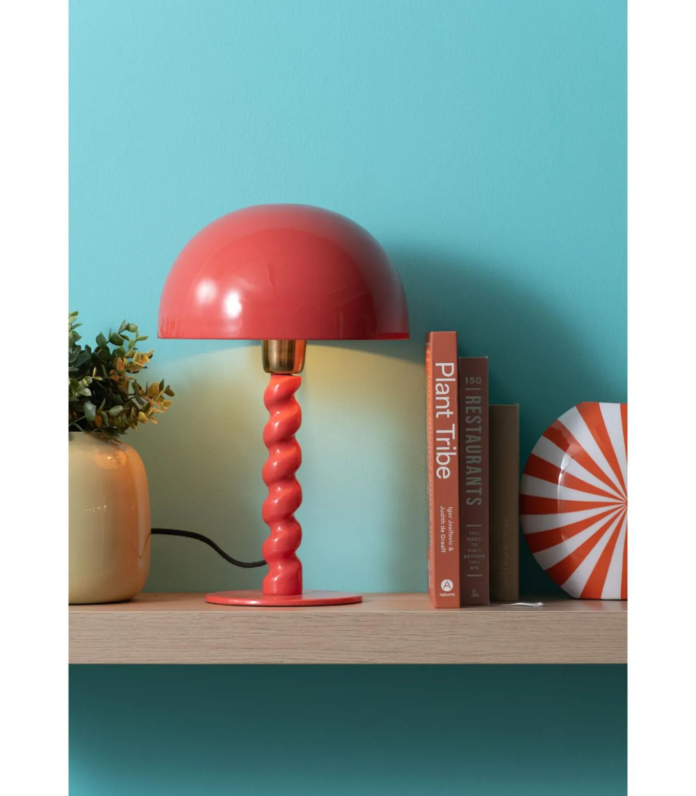 Tafellamp Prisa - Scarlet rood - Ø25cm