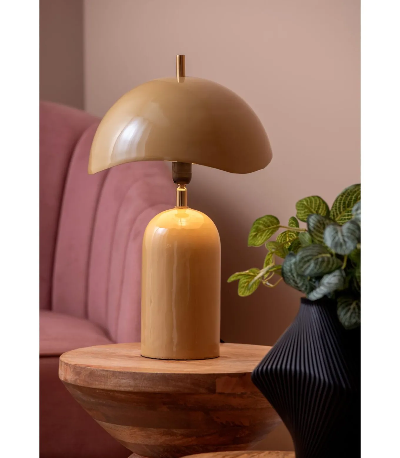 Tafellamp Querido - Honinggeel - Ø25cm