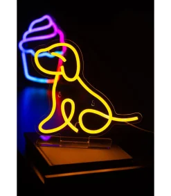 Tafellamp Sitting Dog - Lichtgeel - 27.8x27.8x30cm