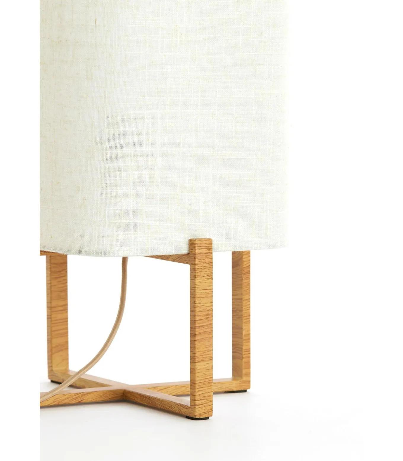 Tafellamp Wyn - Crème - 21.5x21.5x50.5cm