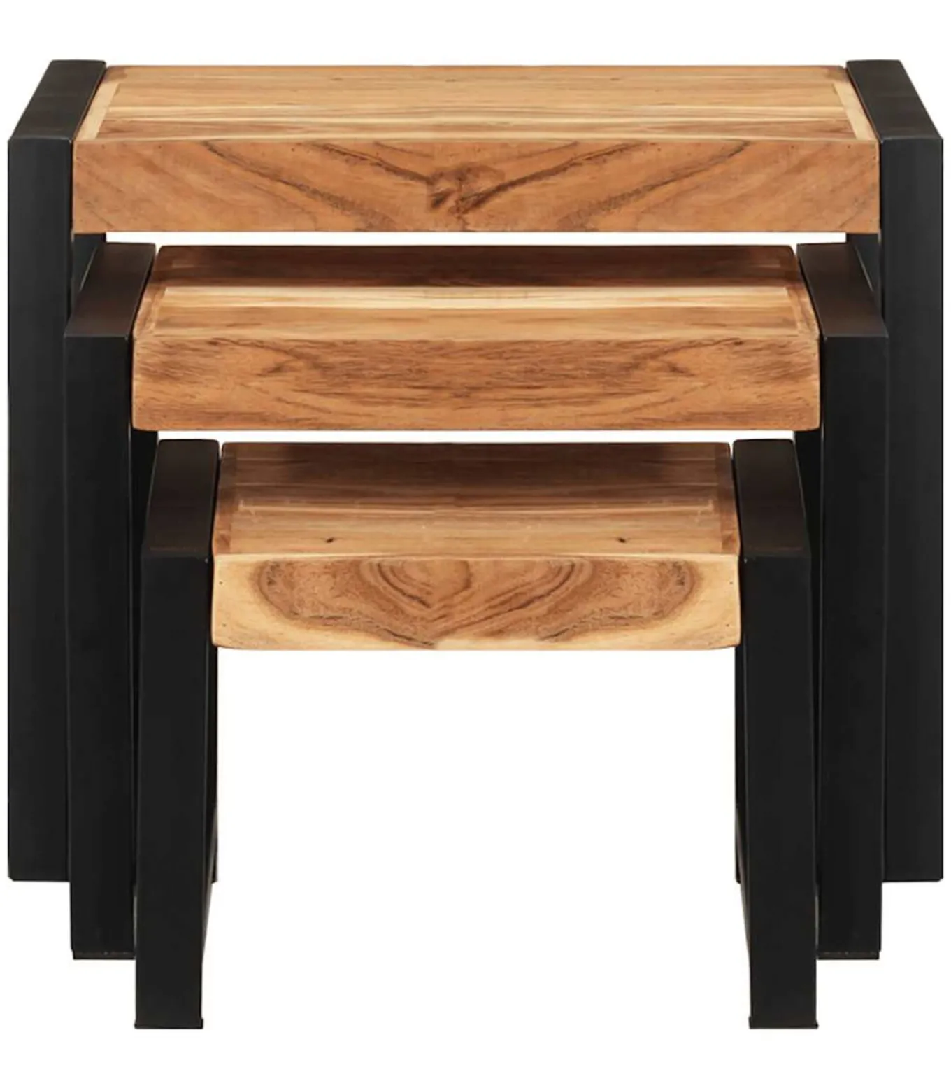 Tafeltjesset 3 st massief hout