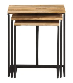 Tafeltjesset 3 st massief acaciahout