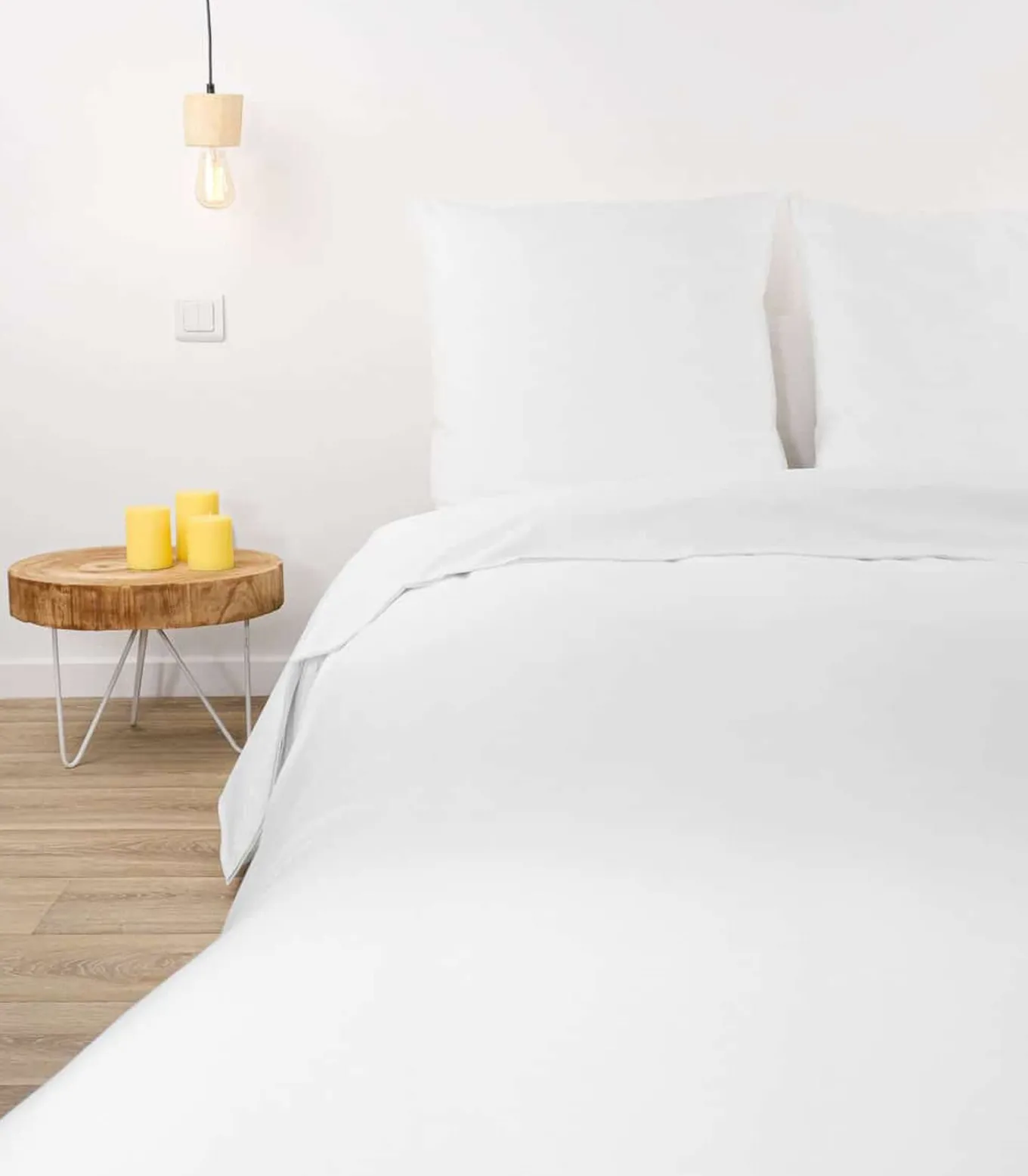 Tergal laken voor de zomer in Wit Katoen 240x290 cm