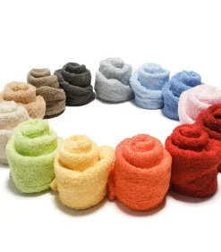 Terry tulband elastische sluiting in taupe katoen