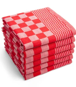 Theedoek Clean & Tidy Rood - 6 stuks
