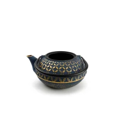 Theepot 80cl blad goud/blauw My Tea