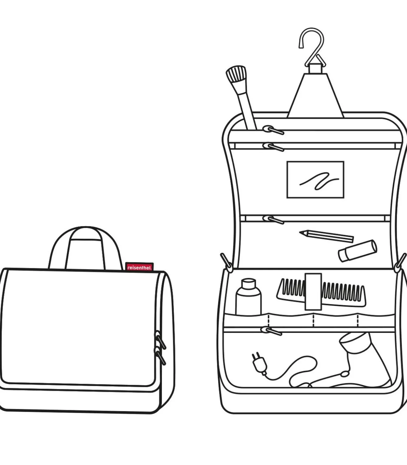 Toiletbag XL - Toilettas - Dots Zwart