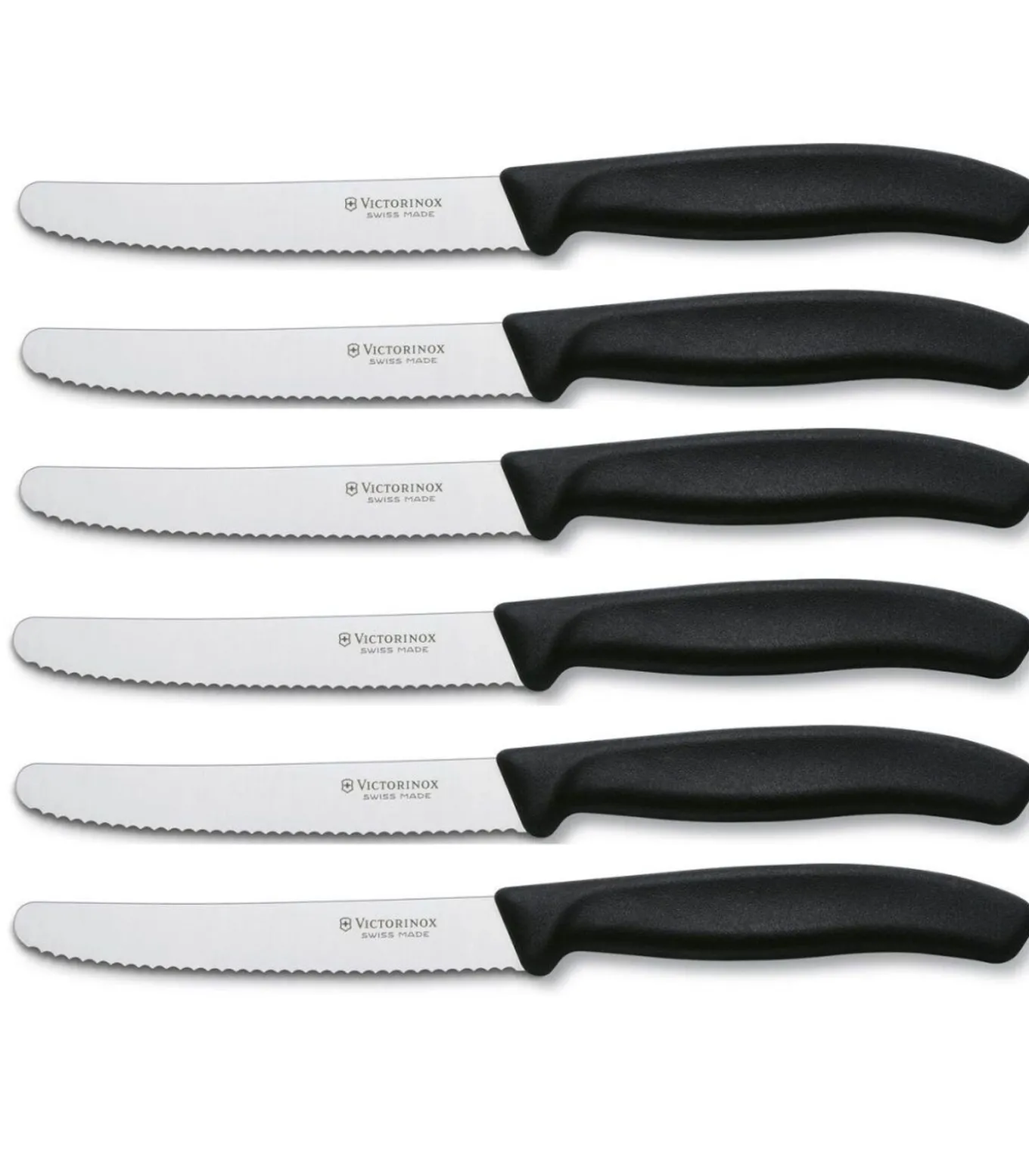 Tomaten- / Worstmes Swiss Classic - Zwart - 6 stuks