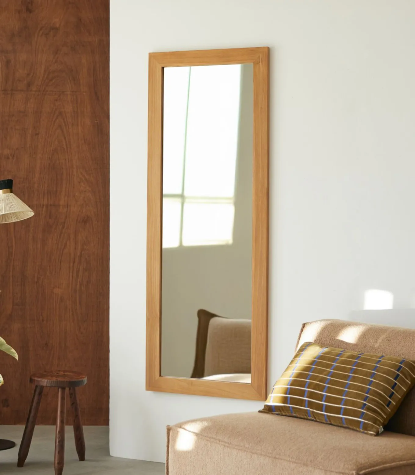 Tona - Massief teakhouten psyche spiegel 160x60 cm