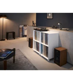 Tower Platenkast 2-laags op wielen - Wit