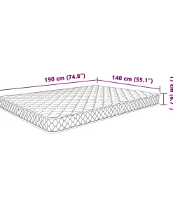Traagschuimmatras 140x190x17 cm Zacht wit