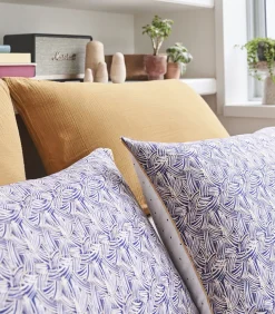 Tressage - Kussensloop in katoen satijn met print