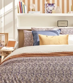 Tressage - Kussensloop in katoen satijn met print