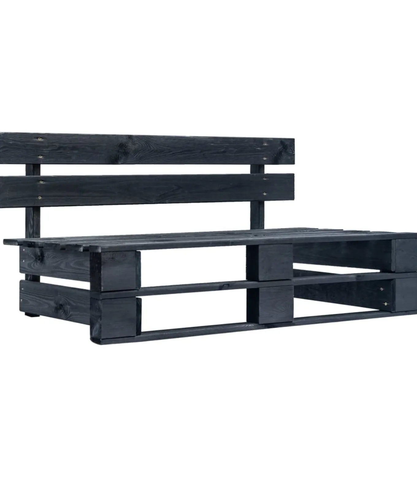 Tuinmiddenbank pallet zwart geïmpregneerd grenenhout