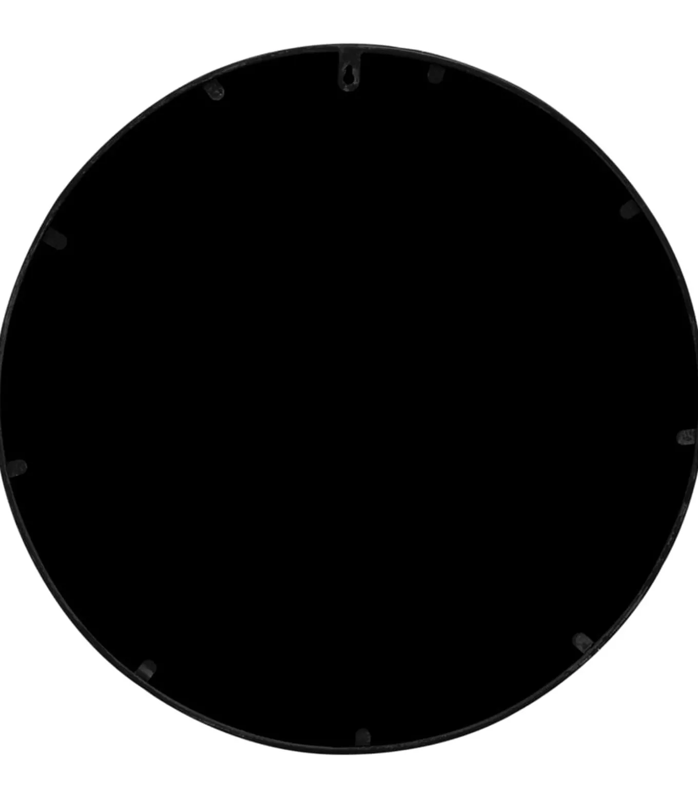 Tuinspiegel rond 60x3 cm ijzer zwart