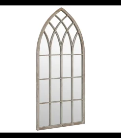 Tuinspiegel 70x30 cm ijzer zandkleurig