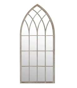 Tuinspiegel 70x30 cm ijzer zandkleurig