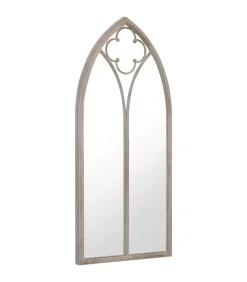 Tuinspiegel 70x30 cm ijzer zandkleurig