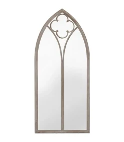 Tuinspiegel 70x30 cm ijzer zandkleurig