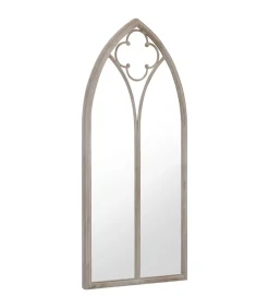 Tuinspiegel 100x45 cm ijzer zandkleurig